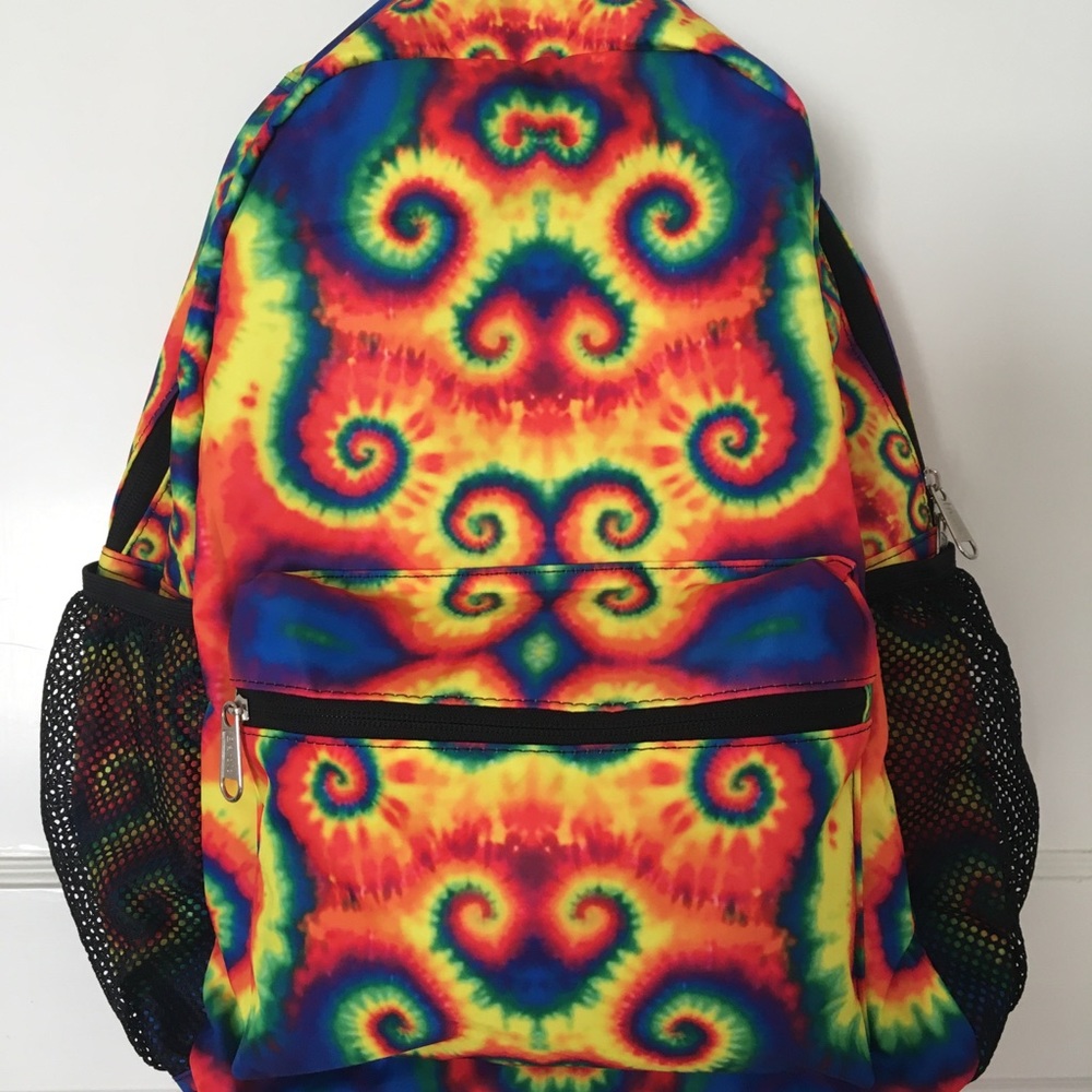 Trippy hippie colorful backpack